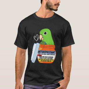 T-shirt Parroquet doux antidépresseur I Parrotlet vert