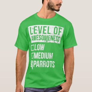 T-shirt Parrot Amusant Art Niveau De Perroquets 2