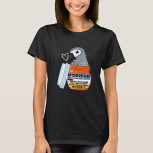 T-shirt Parrot Antidépresseur Ier gris africain
