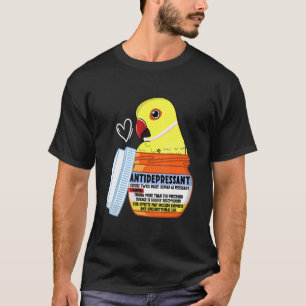 T-shirt Parrot Antidépresseur Ier jaune Indien Ringnec