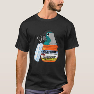 T-shirt Parrot Antidépresseur Ier Joue Vert Turquoise