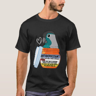 T-shirt Parrot Antidépresseur Ier Joue Vert Turquoise
