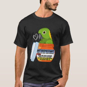 T-shirt Parrot antidépresseur mignon I Jaune napperon Amaz