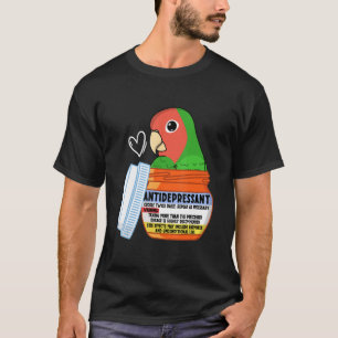 T-shirt Parrot antidépresseur mignon I Rosy face vert amou