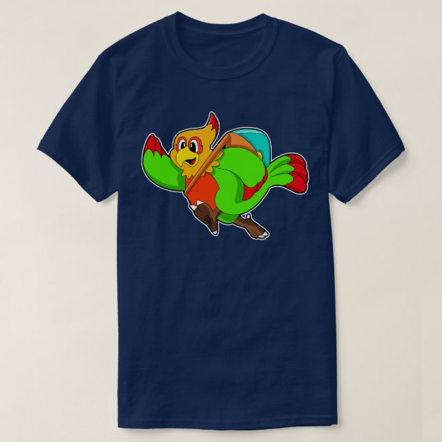 T-shirt Parrot as Hiker (Design devant)