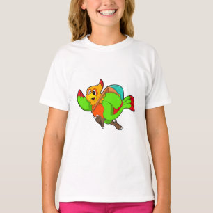 T-shirt Parrot as Hiker