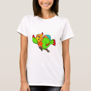 T-shirt Parrot as Hiker with Backpack