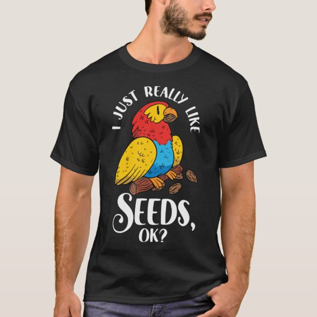 T-shirt Parrot Cockatiel Faune Oiseau Graines Animaux Anim (Devant)