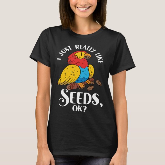 T-shirt Parrot Cockatiel Faune Oiseau Graines Animaux Anim (Devant)