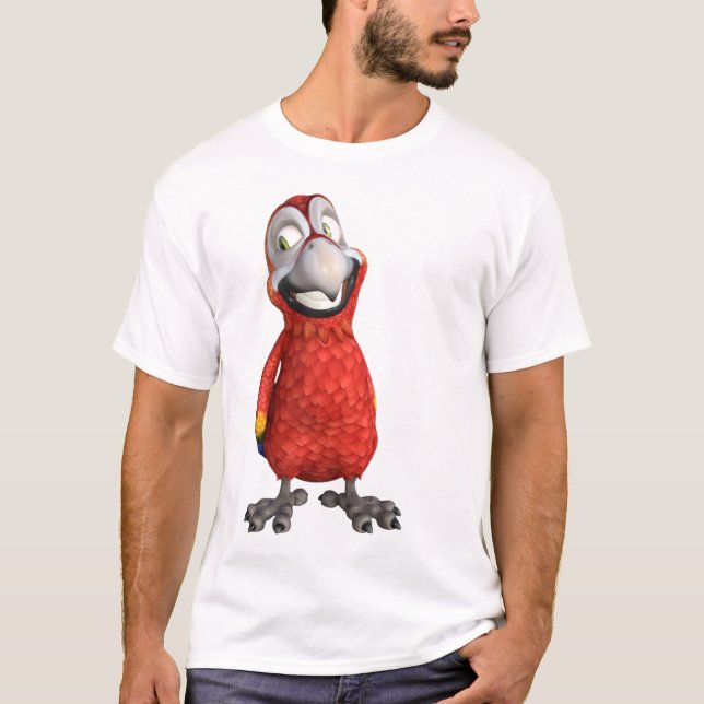 T-shirt parrot comic (Devant)