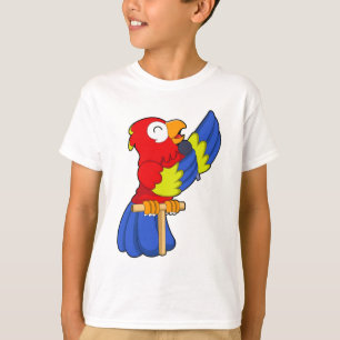 T-shirt Parrot en chanteur avec microphone