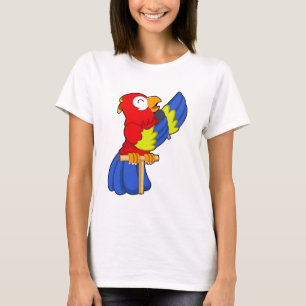 T-shirt Parrot en chanteur avec microphone
