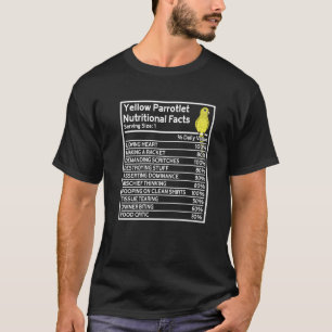 T-shirt Parrot Faits nutritionnels I Parrotlet Jaune