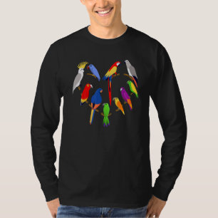 T-shirt Parrot Flock Coeur Tee Vacances d'été Propriétaire