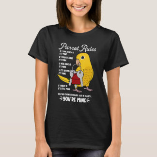 T-shirt Parrot House Rules C'est à moi I Golden Conure