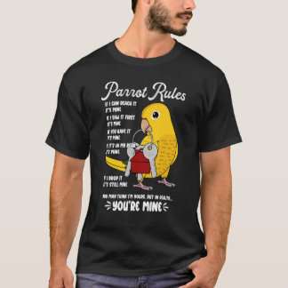 T-shirt Parrot House Rules C'est à moi I Golden Conure