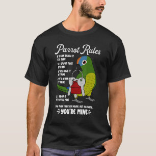T-shirt Parrot House Rules C'est le mien I Peach-fronted C