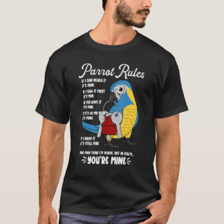 T-shirt Parrot House Rules It's Mine I Blue-throated Macaw
