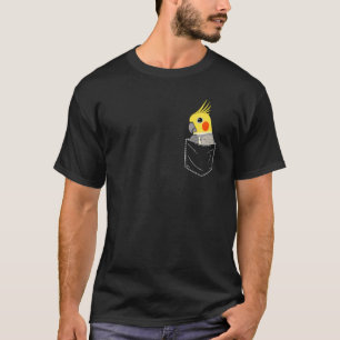 T-shirt Parrot Mignonne Dans Une Poche Je Cockatiel