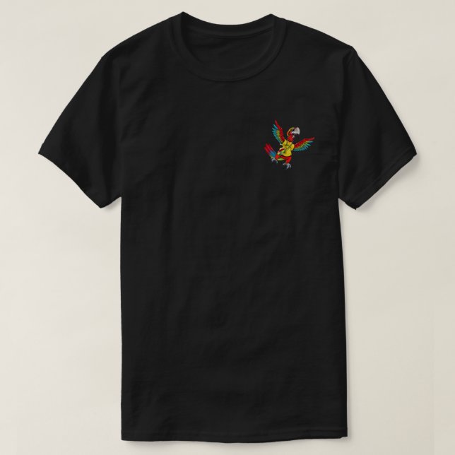 T-shirt Parrot of Jackstone Dibs (pocket) (Design devant)
