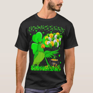 T-shirt Parrot Oiseau Amusant Shamrock Parrot St Patrick