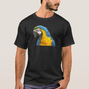 T-shirt Parrot Oiseau De Perroquet Bleu Et Jaune Macaw