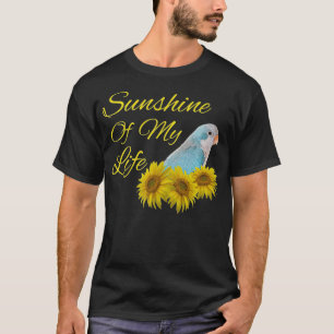T-shirt Parrot Quaker Parrot Blue Monk Parakeet Sunshine