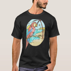 T-shirt Parrot Retro Animaux Parrot Maman Tropical Palm Be