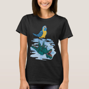 T-shirt Parrot & Rex Réflexion I Bleu gorge Macaw