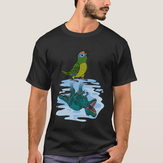 T-shirt Parrot & Rex Réflexion I Pêche frontée Conure (Devant)