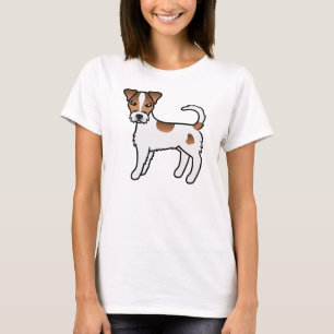 T-shirt Parson Robe Blanche Et Tan Russell Terrier