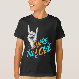 T-shirt Partager L'Amour Hommes Femmes Enfants Garçons Fil