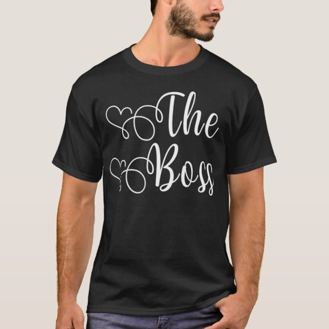 T-shirt PARTENAIRE OUTFIE LE BOSS CHEF LOVE LOVIN GIFT Bak (Devant)