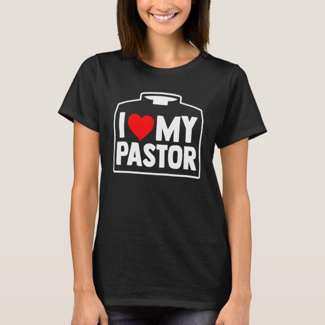 T-shirt Partenaire Religieux Prêtre Chrétien J'Aime Mon Pa (Devant)