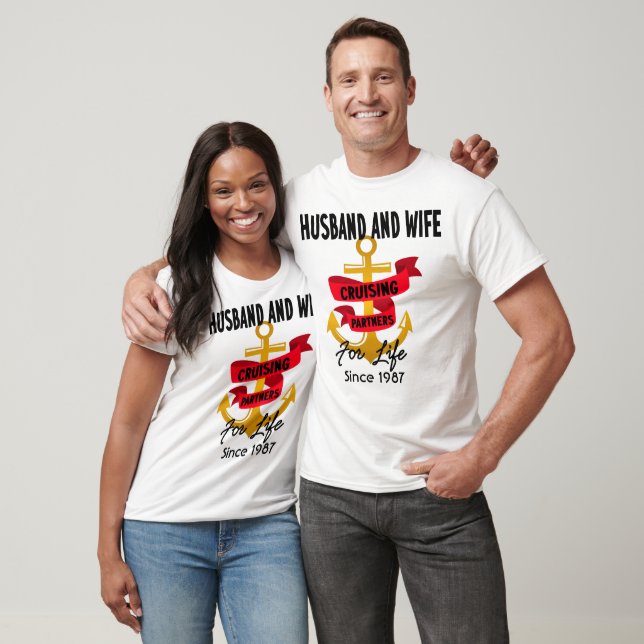 T-shirt Partenaires de croisière mari et femme (Unisexe)