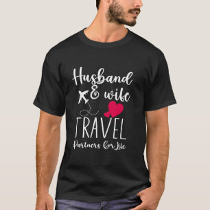 T-shirt Partenaires De Voyage Couple Matching Mari Et Femm