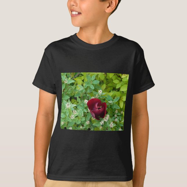 T-shirt parterre de fleurs au printemps (Devant)