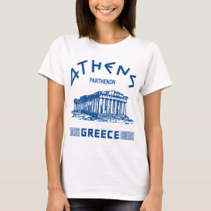 T-shirt Parthenon - Athènes - Grec (bleu)