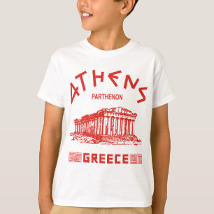 T-shirt Parthenon - Athènes - Grec (rouge)