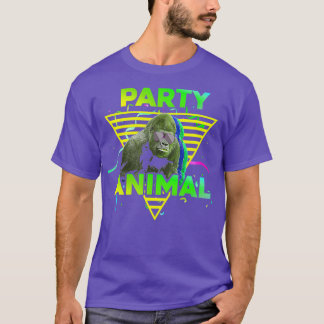 T-shirt PARTI ANIMAL Funny Gorilla Girl Boy Kid Birthday