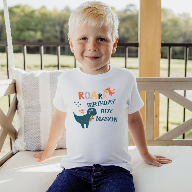 T-shirt Parti Anniversaire de enfant de Cute Dinosaur (Cute Dinosaur Kids Birthday Party T-Shirt
)