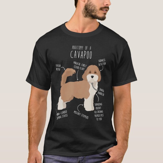 T-shirt Parti Cavapoo Chien anatomie mignonne drôle Cavood (Devant)