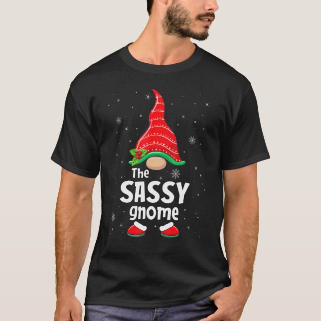 T-shirt Parti chrétien de Sassy Gnome Matching Family (Devant)