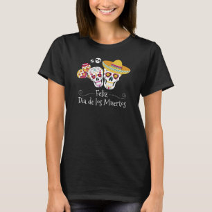 T-shirt Parti coloré Dia de Muertos  Chemise