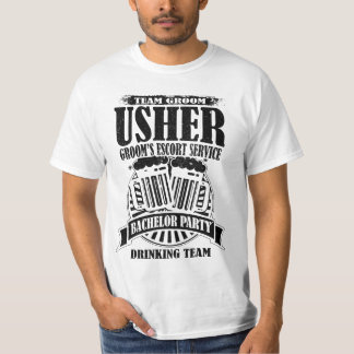 T-shirt Parti de Bachelor du service d'escorte d'Usher Gro