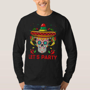 T-shirt Parti Sugarskull Mexique Mexicain Happy Cinco De M
