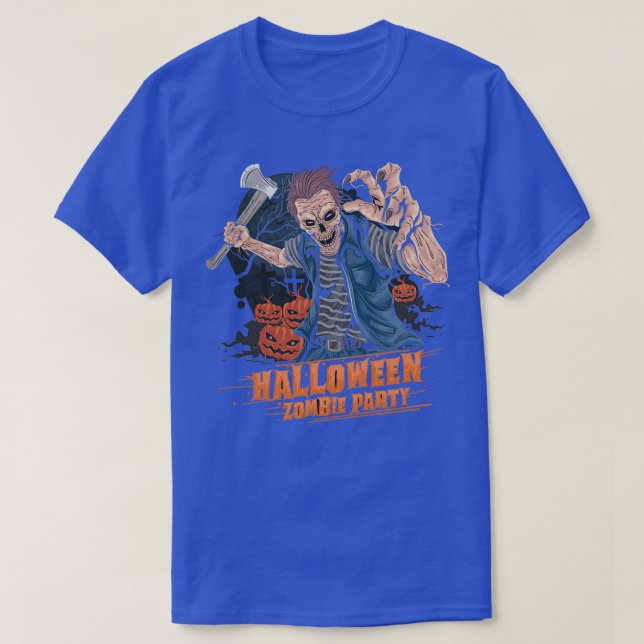 T-shirt Parti Zombie d'Halloween (Design devant)