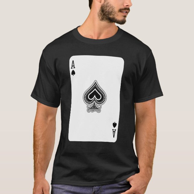 T-shirt Partie Ace Of Spades Poker Pro Lucky Player Gagnan (Devant)