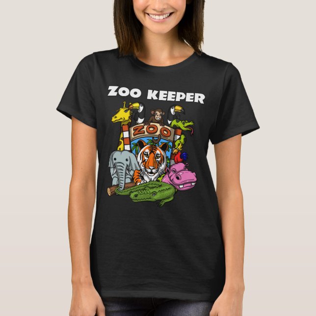 T-shirt Partie d'amoureux des animaux de gardien de zoo (Devant)