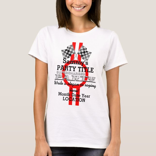 T-shirt Partie de performance surchargée personnalisée (Devant)